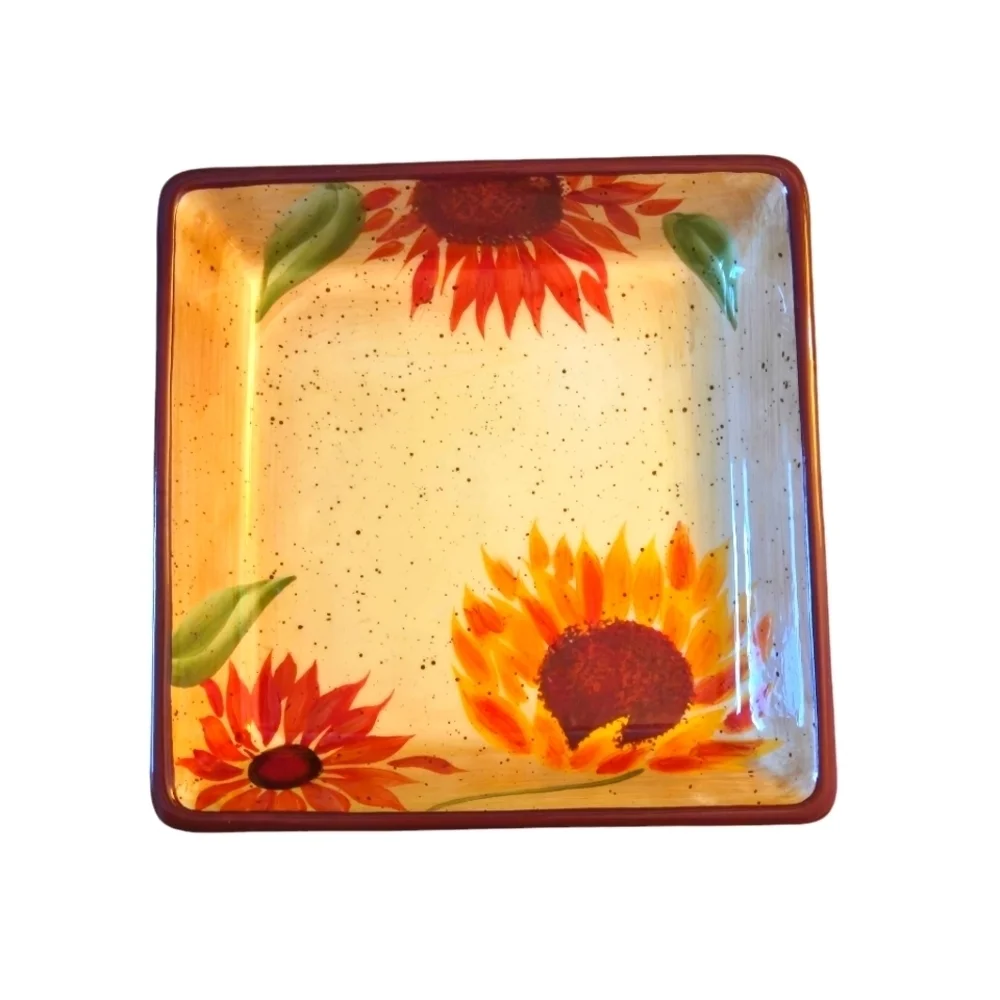 Pfaltzgraff Evening Sun Sandwich Appetizer Plate with Rim Retired EUC 4